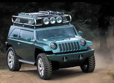 una vista de la version concept de Jeep